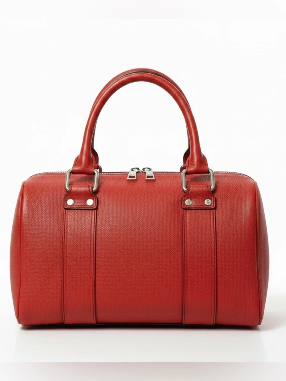 MCM Authentic Red Leather Boston Bag - Picture 2 of 12